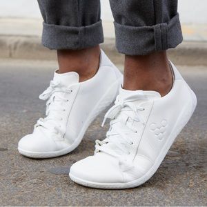 VivoBarefoot Women Geo Court 11 White Leather Shoes Sneakers Size 38